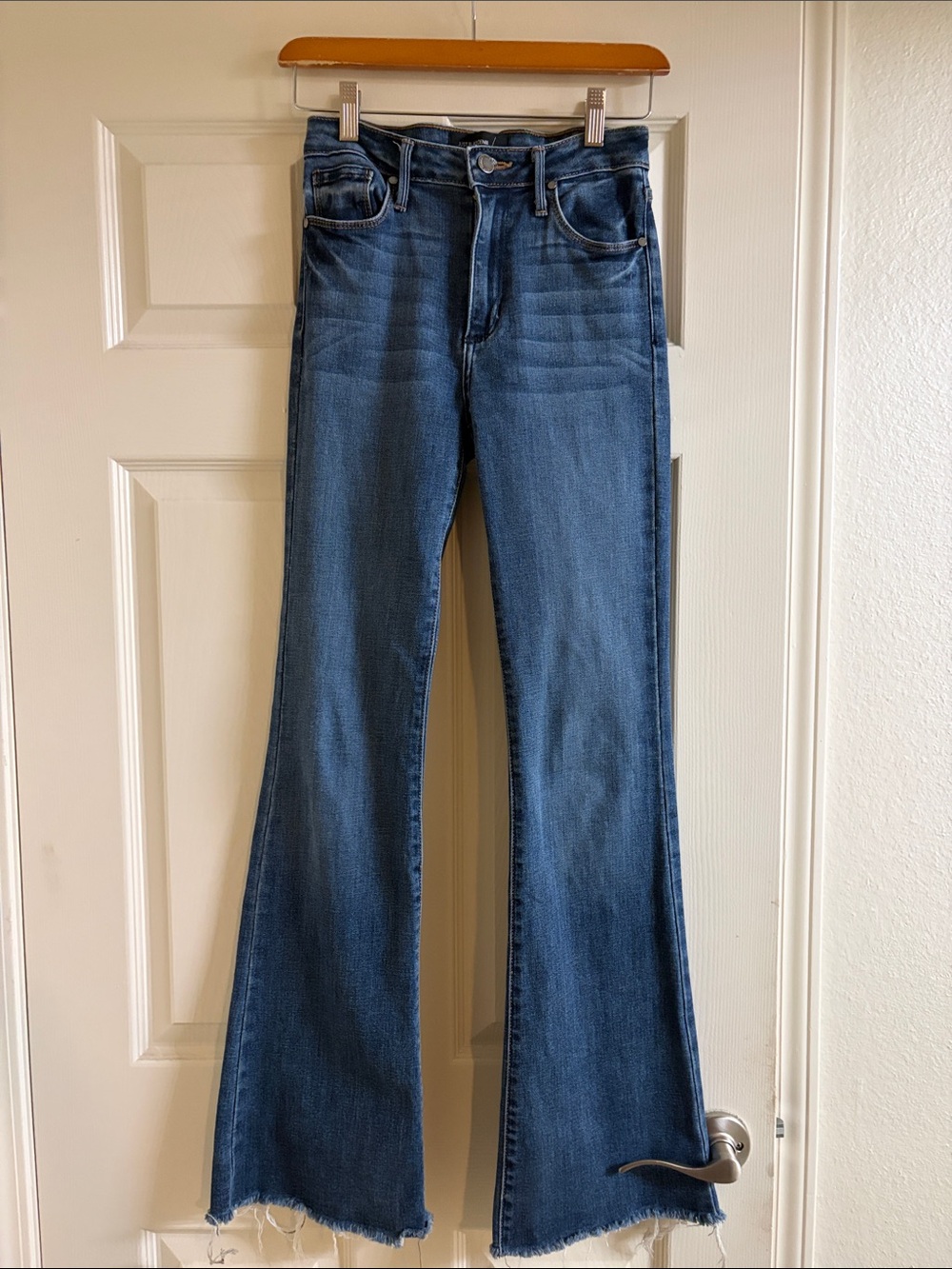 Just Black Women's Medium Blue High-Rise Flare Jeans